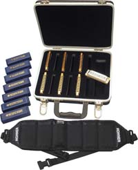Hohner 532/20 Blues Harp Harmonica Pack with Case and Belt